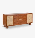 Oak Vista Contemporary Display Utility Cabinet - Image 3