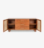 Oak Vista Contemporary Display Utility Cabinet - Image 6