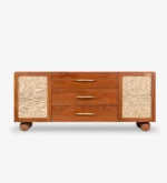 Oak Vista Contemporary Display Utility Cabinet - Image 7