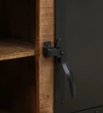 Oakven Engineered Wood TV Cabinet with Drawer Storage in Natural Teak - Image 9