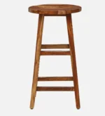 Oriel Solid Sheesham Wood Bar Stool in Natural Finish - Image 5