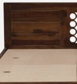Orlena Sheesham Wood Bed Without Storage With Modern Headboard - Image 2