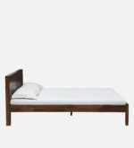 Orlena Sheesham Wood Bed Without Storage With Modern Headboard - Image 3