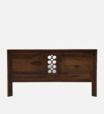 Orlena Sheesham Wood Bed Without Storage With Modern Headboard - Image 9