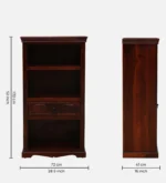 Pancham Solid Sheesham Wood Bookshelf in Honey Natural Finish - Image 6