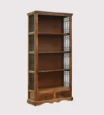 Praangan Solid Sheesham Wood Bookshelf in Walnut Brown Finish - Image 3