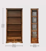 Praangan Solid Sheesham Wood Bookshelf in Walnut Brown Finish - Image 6