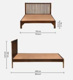 Pransh King Size Wooden Bed In Provincial Teak Finish - Image 5