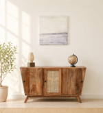 Prisha Sheesham Wood Multipurpose Storage Cabinet In Honey Finish