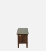 Reganzo Sheesham Wood TV Cabinet with Geometric Carved Doors in Ebony Finish - Image 6