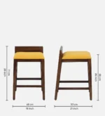 Riverton Sheesham Wood Bar Table Set with 2 Chairs - Image 8
