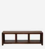 Sandoval Mango Wood TV Cabinet with Rattan Door Panels in Sandstone Finish - Image 4