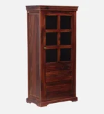 Sheesham Wood Crockery Cabinet in Walnut Finish - Image 5