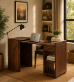 Sheesham Wood Folding Writing Table In Provincial Teak Finish