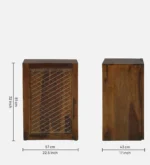 Sheesham Wood Folding Writing Table In Provincial Teak Finish - Image 9