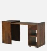 Sheesham Wood Folding Writing Table In Provincial Teak Finish - Image 7