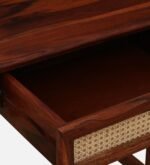 Sheesham Wood Writing Table In Honey Oak - Image 9