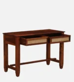 Sheesham Wood Writing Table In Honey Oak - Image 5