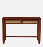 Sheesham Wood Writing Table In Honey Oak - Image 7