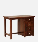 Sheesham Wood Writing Table In Scratch Resistant Provincial Teak Finish - Image 5