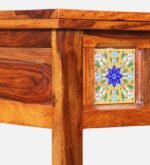 Smriti Solid Sheesham Wood Bookcase with Adjustable Shelves in Warm Brown Finish - Image 2