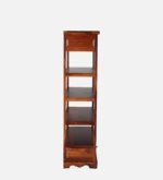 Smriti Solid Sheesham Wood Bookcase with Adjustable Shelves in Warm Brown Finish - Image 5