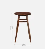 Solen Sheesham Wood Counter Stool for Dining and Bar Areas - Image 7