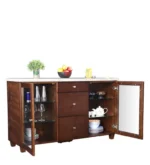 Solid Sheesham Wood Crockery Cabinet - Image 7