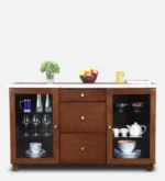 Solid Sheesham Wood Crockery Cabinet - Image 8