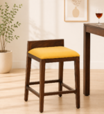 Somira Wooden High Chairs in Natural Finish (Set of 2)