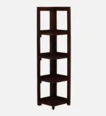 Sunora Engineered Wood Bookshelf with Gold Trim Legs in Desert Sand White - Image 4