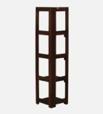 Sunora Engineered Wood Bookshelf with Gold Trim Legs in Desert Sand White - Image 7