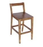 Svano Solid Wood Bar Chairs in Rich Brown Finish (Set of 2) - Image 3