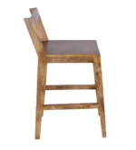 Svano Solid Wood Bar Chairs in Rich Brown Finish (Set of 2) - Image 5