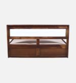 Taldric Mango Wood Queen Size Hydraulic Storage Bed in Pecan Brown Finish - Image 2