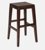 Tavian Premium Wooden Bar Stool with Ergonomic Back Support - Image 2