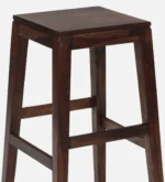 Tavian Premium Wooden Bar Stool with Ergonomic Back Support - Image 3