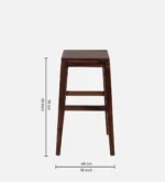 Tavian Premium Wooden Bar Stool with Ergonomic Back Support - Image 6