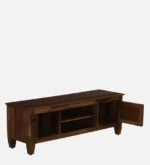 Timbelo Sheesham Wood Entertainment Unit with Rustic Brown Finish - Image 5