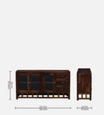 Traditional Sheesham Wood Crockery Unit - Image 3