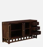 Traditional Sheesham Wood Crockery Unit - Image 5