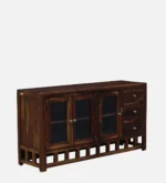 Traditional Sheesham Wood Crockery Unit - Image 9