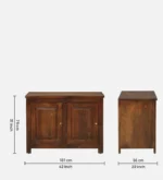 Valencia Solid Wood Storage Cabinet in Walnut Finish - Image 2