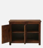 Valencia Solid Wood Storage Cabinet in Walnut Finish - Image 4