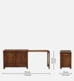 Valencia Solid Wood Storage Cabinet in Walnut Finish - Image 6