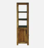 Varunex Mango Wood Bookshelf with Waterfall Edge Top in Blue Wash Finish - Image 2