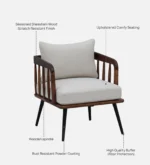 Verona Luxury Fabric Accent Sofa for Stylish Living Room Interiors - Image 9