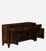 Verona Solid Sheesham Wood Cabinet with Shelves in Honey Oak Finish - Image 4