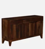 Verona Solid Sheesham Wood Cabinet with Shelves in Honey Oak Finish - Image 7