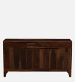 Verona Solid Sheesham Wood Cabinet with Shelves in Honey Oak Finish - Image 8